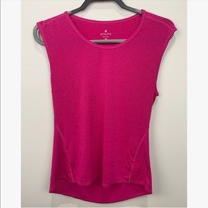 Athleta Chi Striped Muscle Tank Pink XS